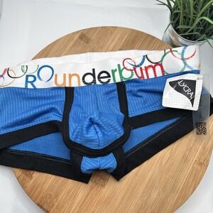 Men's‎ X Small Rounderbum Underwear Briefs Pride Rainbow Circles Royal Blue